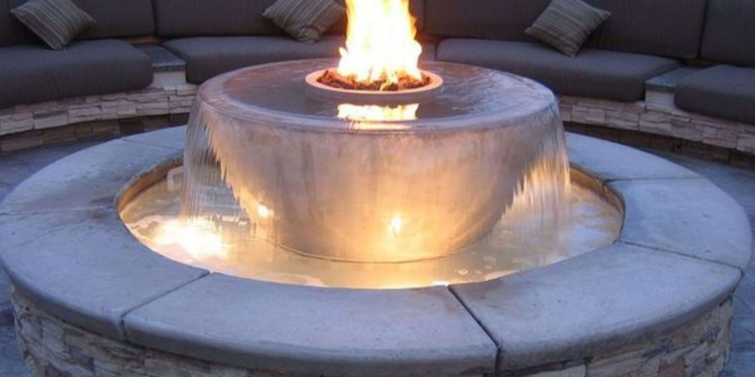 Fire Pit with Water Feature