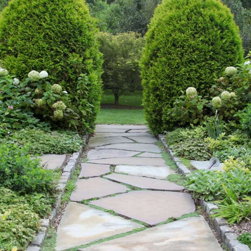 Straight and Narrow flagstone walkway