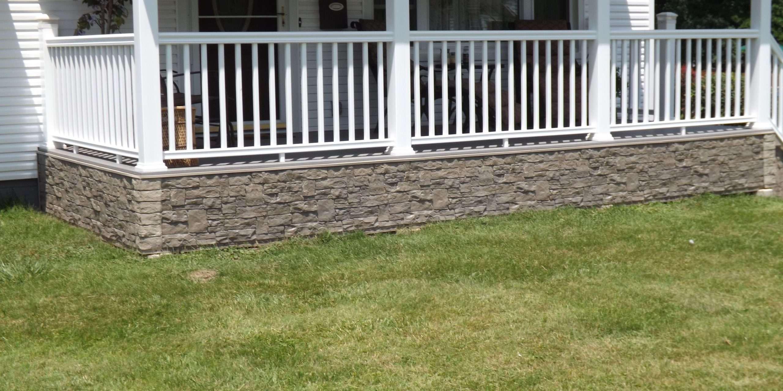 Use natural stone for the front porch