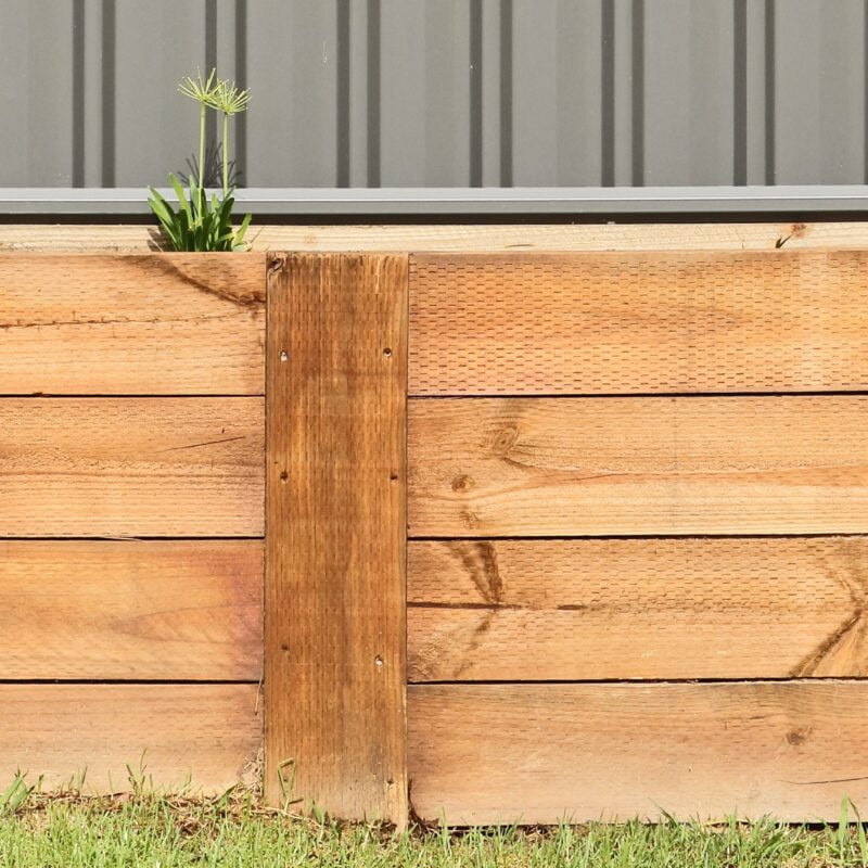 pressure treated wood retaining wall 1