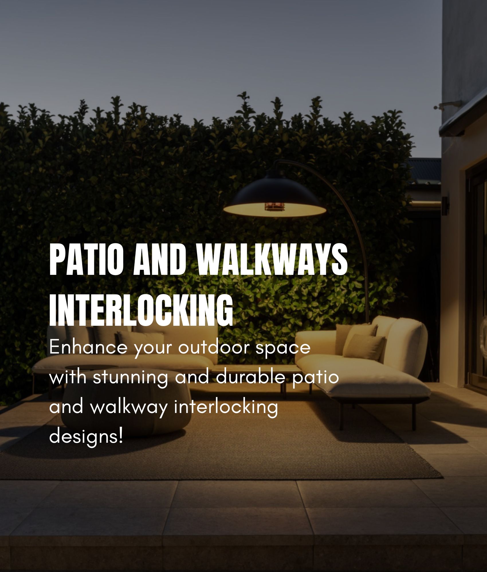 Patio and walkway interlocking